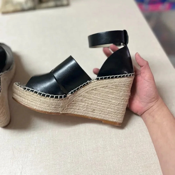 Zara basic black Alpargatas platforms sandals Size 37 - Picture 8 of 10